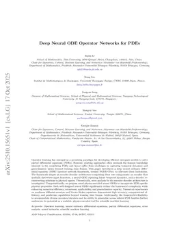Deep Neural ODE Operator Networks for PDEs