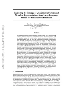 Exploring the Synergy of Quantitative Factors and Newsflow Representations from Large Language Models for Stock Return Prediction