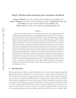RLAF: Reinforcement Learning from Automaton Feedback