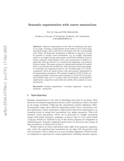 Semantic segmentation with coarse annotations