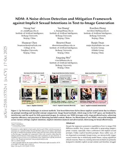 NDM: A Noise-driven Detection and Mitigation Framework against Implicit Sexual Intentions in Text-to-Image Generation