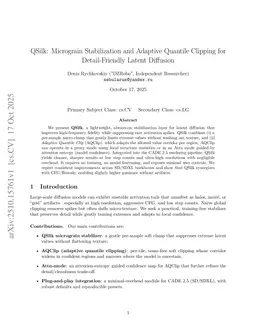 QSilk: Micrograin Stabilization and Adaptive Quantile Clipping for Detail-Friendly Latent Diffusion