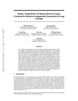 Demo: Guide-RAG: Evidence-Driven Corpus Curation for Retrieval-Augmented Generation in Long COVID