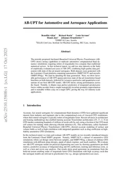 AB-UPT for Automotive and Aerospace Applications