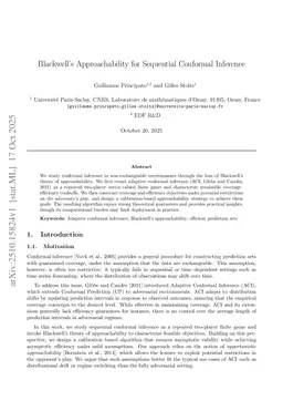 Blackwell's Approachability for Sequential Conformal Inference
