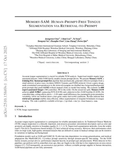 Memory-SAM: Human-Prompt-Free Tongue Segmentation via Retrieval-to-Prompt
