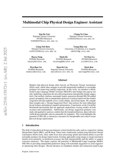 Multimodal Chip Physical Design Engineer Assistant