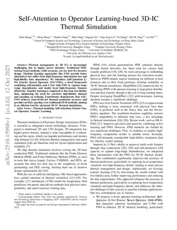 Self-Attention to Operator Learning-based 3D-IC Thermal Simulation