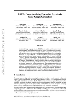 ESCA: Contextualizing Embodied Agents via Scene-Graph Generation