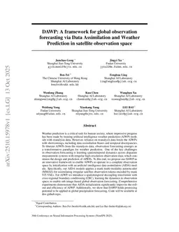 DAWP: A framework for global observation forecasting via Data Assimilation and Weather Prediction in satellite observation space