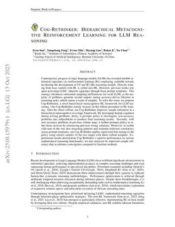 Cog-Rethinker: Hierarchical Metacognitive Reinforcement Learning for LLM Reasoning