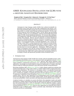 AMiD: Knowledge Distillation for LLMs with $α$-mixture Assistant Distribution