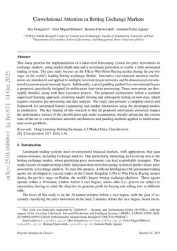 Convolutional Attention in Betting Exchange Markets