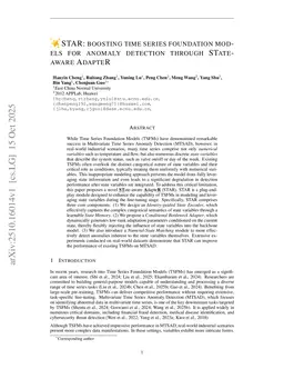 STAR: Boosting Time Series Foundation Models for Anomaly Detection through State-aware Adapter