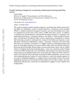 Transfer learning strategies for accelerating reinforcement-learning-based flow control