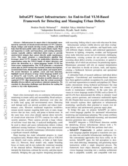 InfraGPT Smart Infrastructure: An End-to-End VLM-Based Framework for Detecting and Managing Urban Defects