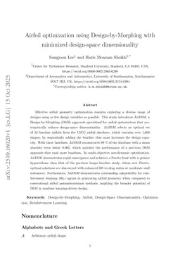 Airfoil optimization using Design-by-Morphing with minimized design-space dimensionality