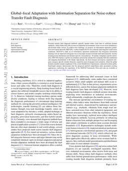Global-focal Adaptation with Information Separation for Noise-robust Transfer Fault Diagnosis