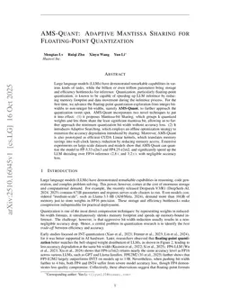 AMS-QUANT: Adaptive Mantissa Sharing for Floating-point Quantization