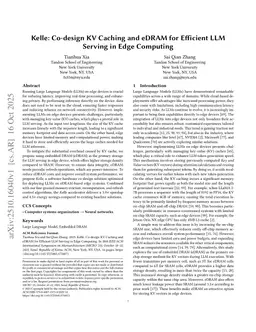 Kelle: Co-design KV Caching and eDRAM for Efficient LLM Serving in Edge Computing