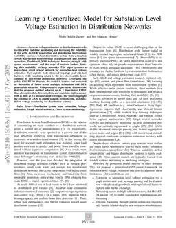 Learning a Generalized Model for Substation Level Voltage Estimation in Distribution Networks