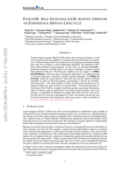 EvolveR: Self-Evolving LLM Agents through an Experience-Driven Lifecycle