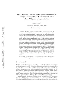 Data-Driven Analysis of Intersectional Bias in Image Classification: A Framework with Bias-Weighted Augmentation