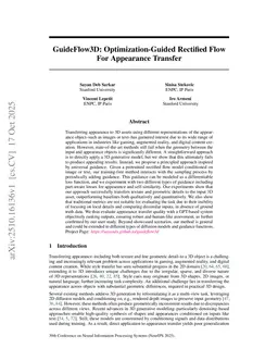 GuideFlow3D: Optimization-Guided Rectified Flow For Appearance Transfer