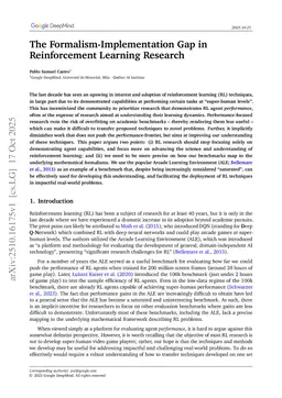 The Formalism-Implementation Gap in Reinforcement Learning Research