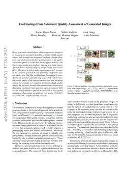 Cost Savings from Automatic Quality Assessment of Generated Images