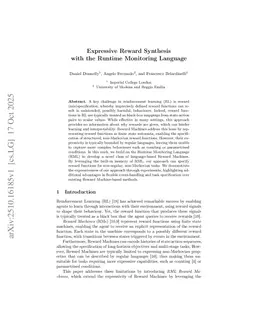 Expressive Reward Synthesis with the Runtime Monitoring Language