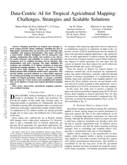 Data-Centric AI for Tropical Agricultural Mapping: Challenges, Strategies and Scalable Solutions
