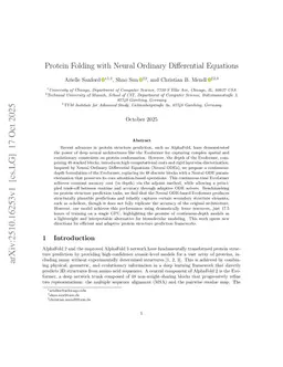 Protein Folding with Neural Ordinary Differential Equations