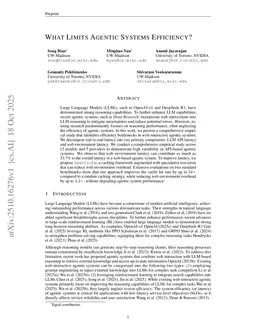 What Limits Agentic Systems Efficiency?