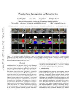 Proactive Scene Decomposition and Reconstruction