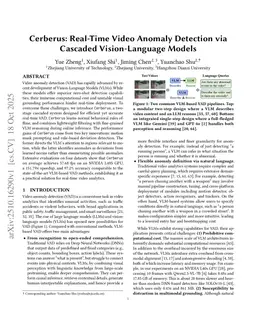 Cerberus: Real-Time Video Anomaly Detection via Cascaded Vision-Language Models