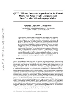 QSVD: Efficient Low-rank Approximation for Unified Query-Key-Value Weight Compression in Low-Precision Vision-Language Models
