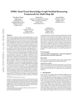 DTKG: Dual-Track Knowledge Graph-Verified Reasoning Framework for Multi-Hop QA