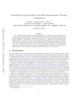 Memorizing Long-tail Data Can Help Generalization Through Composition
