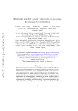 Humanoid-inspired Causal Representation Learning for Domain Generalization