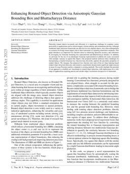Enhancing Rotated Object Detection via Anisotropic Gaussian Bounding Box and Bhattacharyya Distance