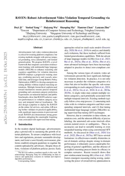 RAVEN: Robust Advertisement Video Violation Temporal Grounding via Reinforcement Reasoning