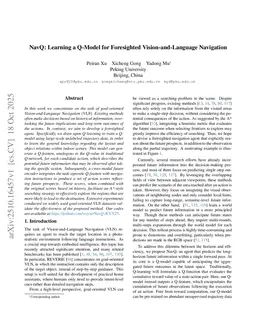 NavQ: Learning a Q-Model for Foresighted Vision-and-Language Navigation