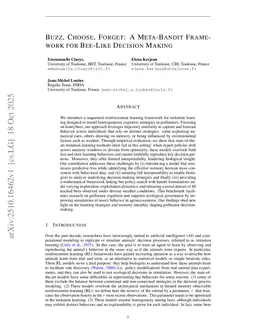 Buzz, Choose, Forget: A Meta-Bandit Framework for Bee-Like Decision Making