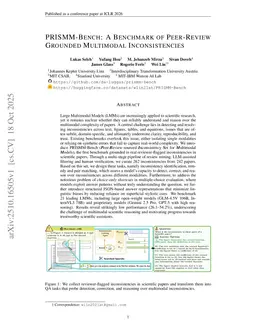PRISMM-Bench: A Benchmark of Peer-Review Grounded Multimodal Inconsistencies