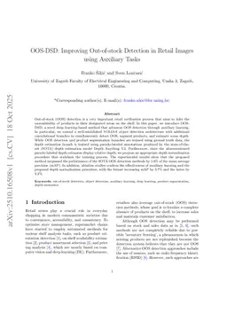 OOS-DSD: Improving Out-of-stock Detection in Retail Images using Auxiliary Tasks