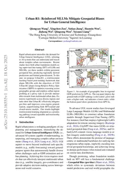 Urban-R1: Reinforced MLLMs Mitigate Geospatial Biases for Urban General Intelligence