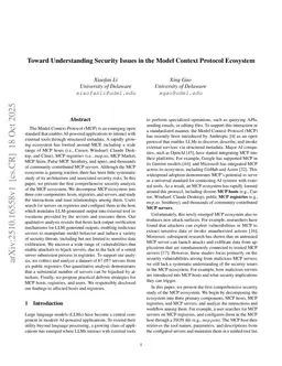 Toward Understanding Security Issues in the Model Context Protocol Ecosystem