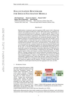 Hallucination Benchmark for Speech Foundation Models