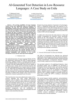 AI-Generated Text Detection in Low-Resource Languages: A Case Study on Urdu